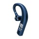 F19 Headset Digital Display  Bluetooth 5.2 Noise Reduction Unilateral Hanging Ear Wireless Sports Earphone Blue