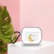 For AirPods Pro Headphones Case Full Protection Clear Cute Earphone Shell with Metal Hook 2 bananas