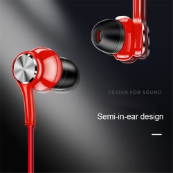 G04 In-ear Bluetooth Headset Handsfree Call Hanging Neck Music Sports Earplugs Magnetic Suction Headphone Red