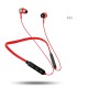 G04 In-ear Bluetooth Headset Handsfree Call Hanging Neck Music Sports Earplugs Magnetic Suction Headphone Red