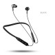 G04 In-ear Bluetooth Headset Handsfree Call Hanging Neck Music Sports Earplugs Magnetic Suction Headphone Black