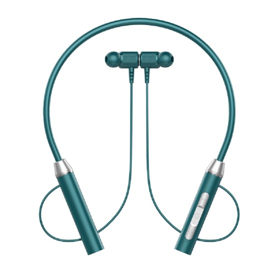 G07 Neck-mounted Bluetooth Headset Wireless Subwoofer Neckband Earphones Noise Reduction Dark Green