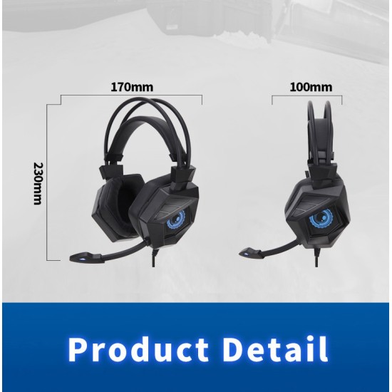 G15 Wired RGB Colorful Gaming Computer Earphones Headset Sport Waterproof Earphones Black