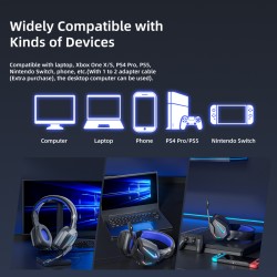 G20 Dynamic Rgb Dual Streamer Wired  Headset Noise Reduction Microphone Stereo Ergonomic Head-mounted Gaming Computer Earphone Black