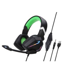 G20 Dynamic Rgb Dual Streamer Wired  Headset Noise Reduction Microphone Stereo Ergonomic Head-mounted Gaming Computer Earphone Dark blue