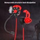 G22 Wired 3.5mm Earplug Gaming Earphone Dynamic Headphone In-ear Noise Reduction Earbuds With Microphone Black