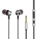 G8 Universal Sport Headsets Wired In Ear Phones Headphone, Head Phones With Mic, Music Earphones For Mobile Phone Computer Pc silver