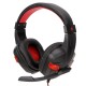 Gaming Headset Deep Bass Stereo Computer Game Headphones with Microphone LED Light red light