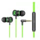 Gaming Wired Headset Elbow Jack Earphone Left Right Channel In-ear Headphones fluorescent green 3.5mm