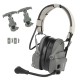 Gen 6 Communication Headset Head Mounted Noise Reduction Headset Silicone Earmuffs (no Pickup) mud color