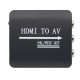 HDMI to AV Cable Video Audio Adaptor HD AV Converter Component for DVD Display Camera Earphone Projecter  black