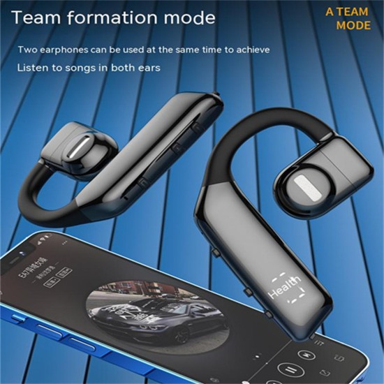 I5 Ows Wireless Bluetooth Earphones Air Conduction Noise Reduction Earhooks Sports Headset Black