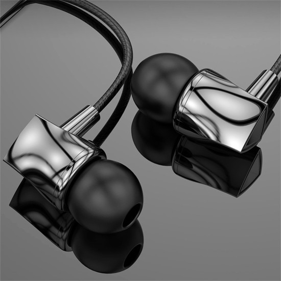 In-ear Bass Stereo Wire Control Headset Subwoofer Music Earphones Sports Earbuds with Microphone X10 Black