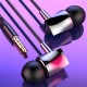 In-ear Bass Stereo Wire Control Headset Subwoofer Music Earphones Sports Earbuds with Microphone X10 Black