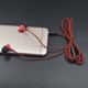 In-ear Wire-controlled Headset with Microphone 3.5mm Stereo Plug Fashion Braided Wire Crack Earphones Red