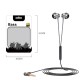 L-shaped 3.5mm Headphones 90 Degree Right Angle Plug Stereo Bass Headset Wire Control In-ear Earbuds Black