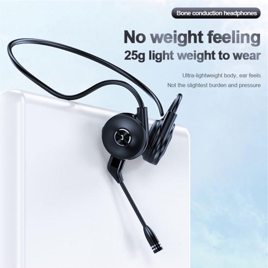 M1 Bone Conduction Bluetooth-compatible  Earphones No-delay Noise Cancelling Stereo Running Sports Business Headset Headphones pink