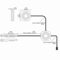 Motorcycle Waterproof Helmet Bluetooth-compatible  Earphones Automatically Answer Stereo Riding Headset With High-sensitivity Microphone 250mAh battery-colorful box