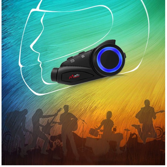 Multifunctional M3  Earphone Motorcycle Bluetooth 1080p Camera  Video Recorder Waterproof black