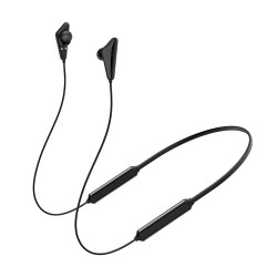 Neck Hanging Headset Bluetooth 5.0 Magnetic Charging Large Battery Sports Earplugs Noise Reduction Black