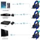 Over Ear Gaming Headset with Mic and LED Light for Laptop Cellphone PS4, Blue