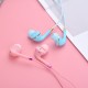 P16 Portable Mobile Phone  Headset, Wired Earbuds In-ear Copper Ring Stereo Wired Music Call Earphone, Universal For Android White