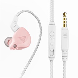 Qkz Ak6-x Sports Headphone In-ear Wire-controlled Headset with Microphone Hifi Bass Music Gaming Earphone Pink