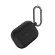 Silicone Case for AirPods Pro Wireless Bluetooth Headphones Storage Protective Cover with Hook for Outdoor Travel black