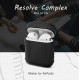 Silicone Protective Case Dustproof Portable Bluetooth Earphone Case for AirPods gray