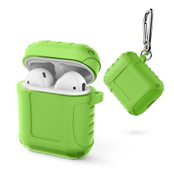 Silicone Protective Case Dustproof Portable Bluetooth Earphone Case for AirPods green