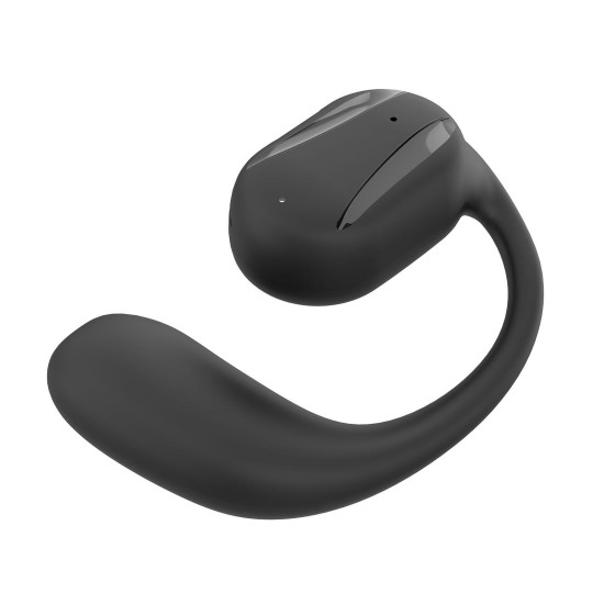 Single Left Ear Bluetooth Headset 5.2ows Open Bone Conduction Earphones Ear Hook Noise Canceling Headphones Black