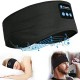 Sleep Eye Mask Headphones Wireless Bluetooth-compatible Music Sports Call Headset Breathable Yoga Headband gray