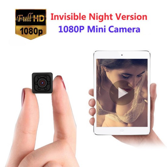 Sq11 Hd 1080p Mini Camera 6 Leds Night Vision Wide View Built-in Mic Portable Camera blue