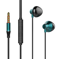 T3 Wired In-ear Headphones Bass Stereo Music Earbuds Earphone 3.5mm Universal Ergonomic Headset Green