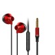 T3 Wired In-ear Headphones Bass Stereo Music Earbuds Earphone 3.5mm Universal Ergonomic Headset Red