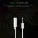 Universal 3.5mm Audio Extension Cable 4-pole Male to Female Headphone Extension Code for Mp3 Phone Tablet Desktop white