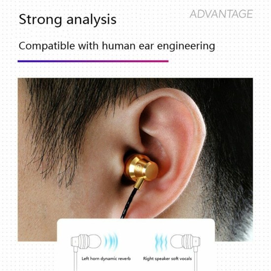 Universal Type-c Wired Earphone In-ear Noise Reduction Wire-controlled Tuning 3.5mm Phone Headset rose gold