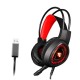 V1000 Headset Heavy Bass Internet Cafe E-sports Game Headphones Luminous 7.1 Channel USB/3.5MM Headset blue_3.5+USB interface