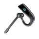 V16 Bluetooth-compatible Headset Voice Answering Dual Microphone Battery Digital Display V9 Left And Right Ear Rotating Models black