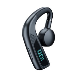 V18 Bluetooth Headset Hanging Ear Bone Conduction Business Sports V5.2 Wireless Headphone Black