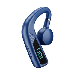 V18 Bluetooth Headset Hanging Ear Bone Conduction Business Sports V5.2 Wireless Headphone Blue