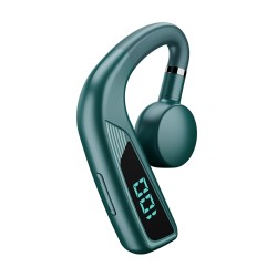 V18 Bluetooth Headset Hanging Ear Bone Conduction Business Sports V5.2 Wireless Headphone Green