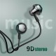 V5 In-ear Headset Android Smart Wire Control Call Earphone Heavy Bass Hifi Headphones with Microphone Black 3.5mm