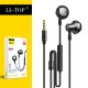 V5 In-ear Headset Android Smart Wire Control Call Earphone Heavy Bass Hifi Headphones with Microphone Black 3.5mm