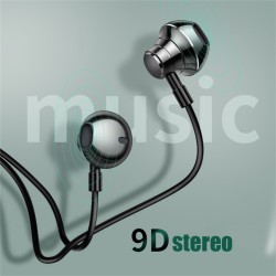 V5 In-ear Headset Android Smart Wire Control Call Earphone Heavy Bass Hifi Headphones with Microphone White Type C