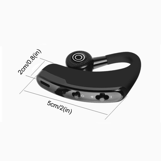 V9 Wireless Bluetooth 5.0 Headset Hands-free Noise Reduction Sweatproof Sports Earphones with Mic Black