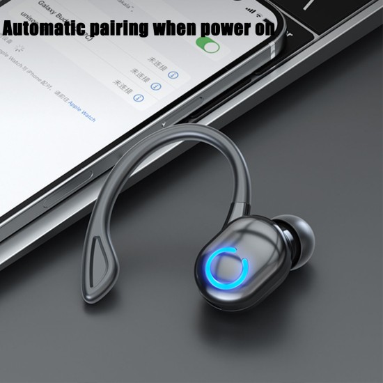 W6 Wireless Bluetooth 5.2 Headset Noise Cancelling Business Headphones In-ear Sports Earbuds Black