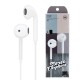 Wire-controlled Headset with Microphone In-line Subwoofer Music Earbuds Hands-free Calling Ergonomic Headphone White