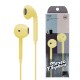 Wire-controlled Headset with Microphone In-line Subwoofer Music Earbuds Hands-free Calling Ergonomic Headphone Yellow