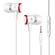 Wired  Headphones Game Dynamic Stereo Headset With Microphone Stable Plug Transmission Wire Control In-ear Sports Earplugs E3 white